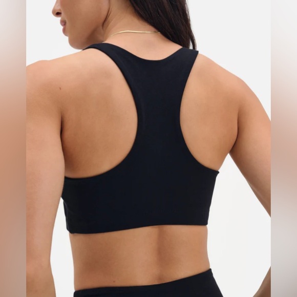 Mate the Label Organic Cotton Stretch Sports Bra, Large, Jet Black - NWT 🏅 - Picture 5 of 11
